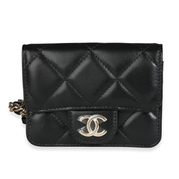 Chanel CC DIAMOND QUILTED LAMBSKIN BELT