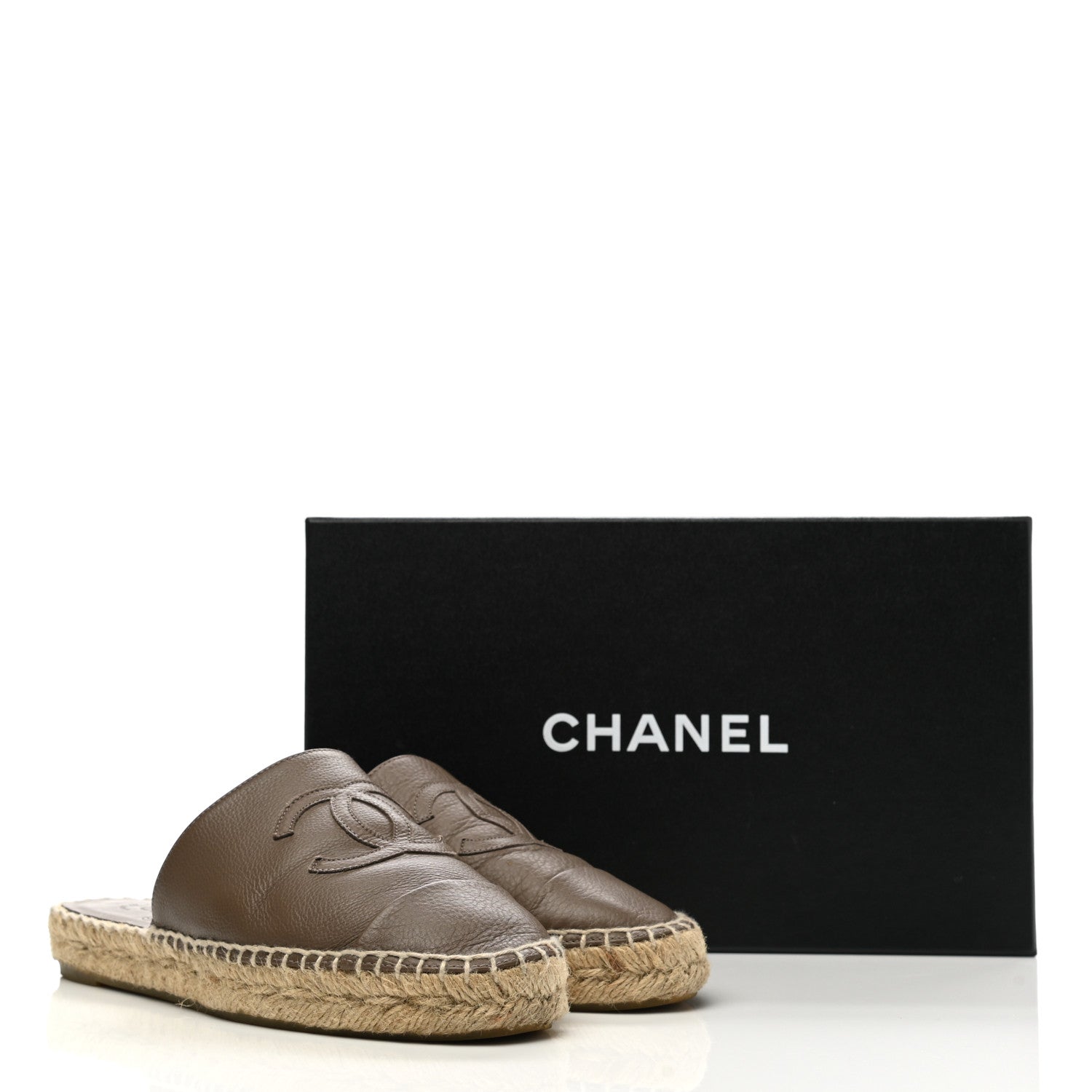 Chanel Calfskin Cc Espadrille Mules Bag
