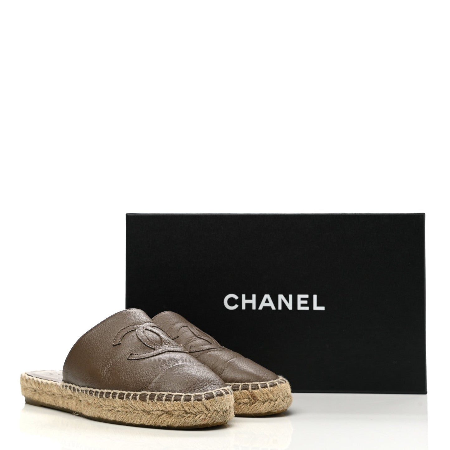 Chanel Calfskin CC Espadrille Mules for Women