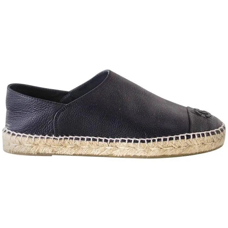 Chanel Cc Cambon Calfskin Leather Espadrilles Bag