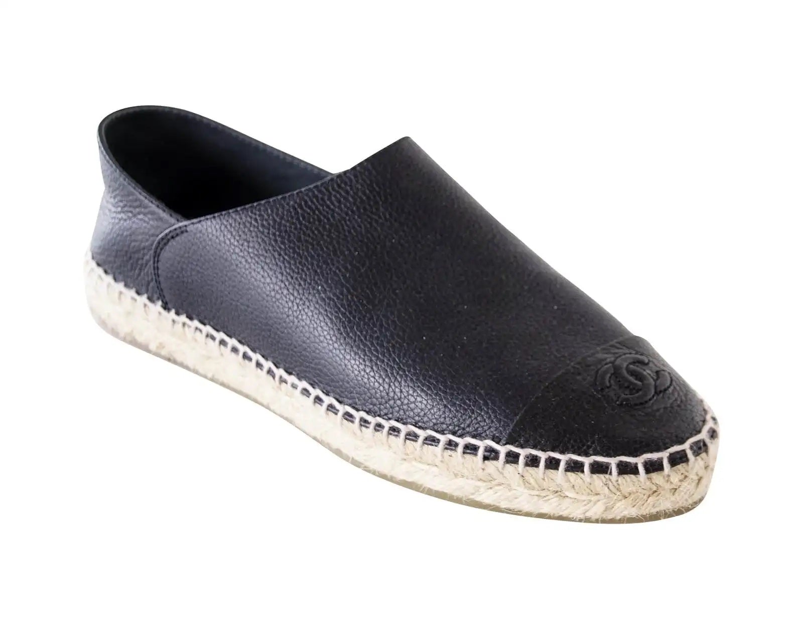 Chanel Cc Cambon Calfskin Leather Espadrilles Bag