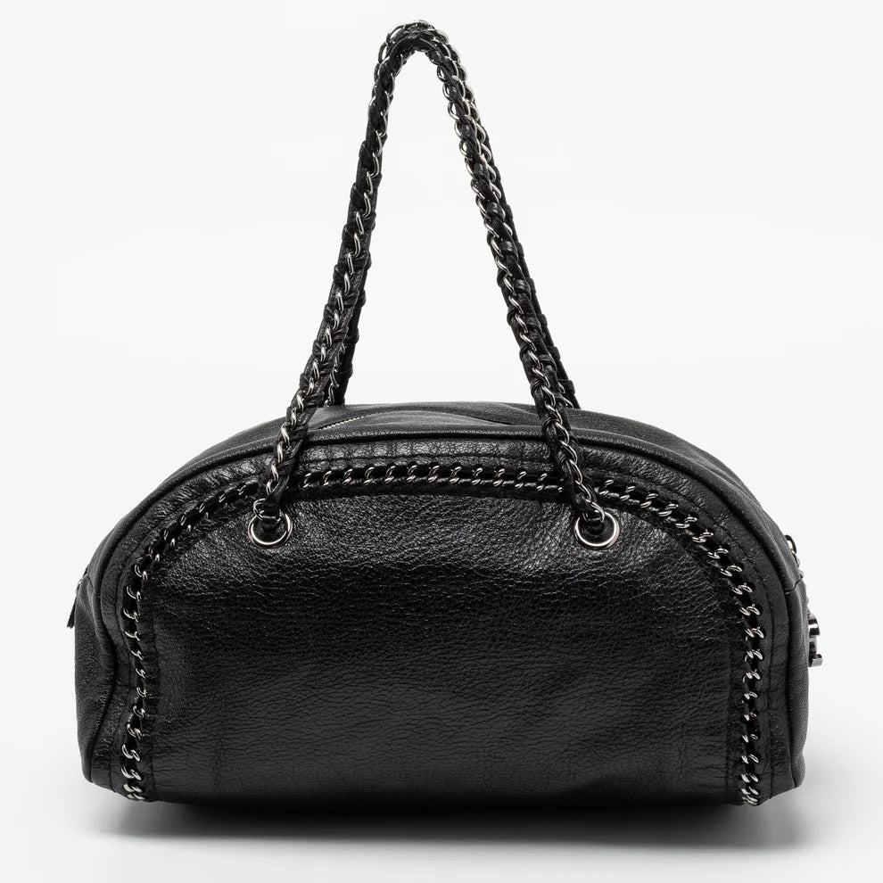 Chanel CALFSKIN TRIM LUXE LIGNE BOWLER Handbag
