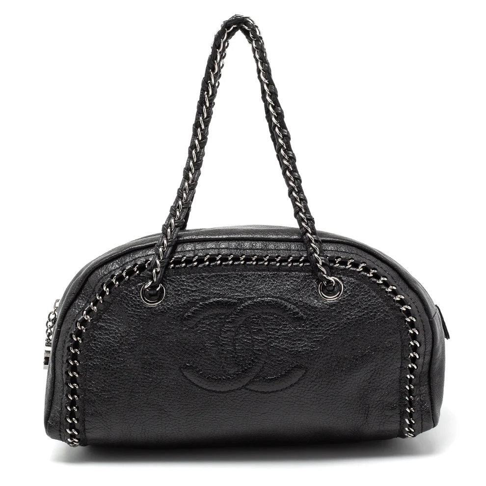 Chanel CALFSKIN TRIM LUXE LIGNE BOWLER Handbag