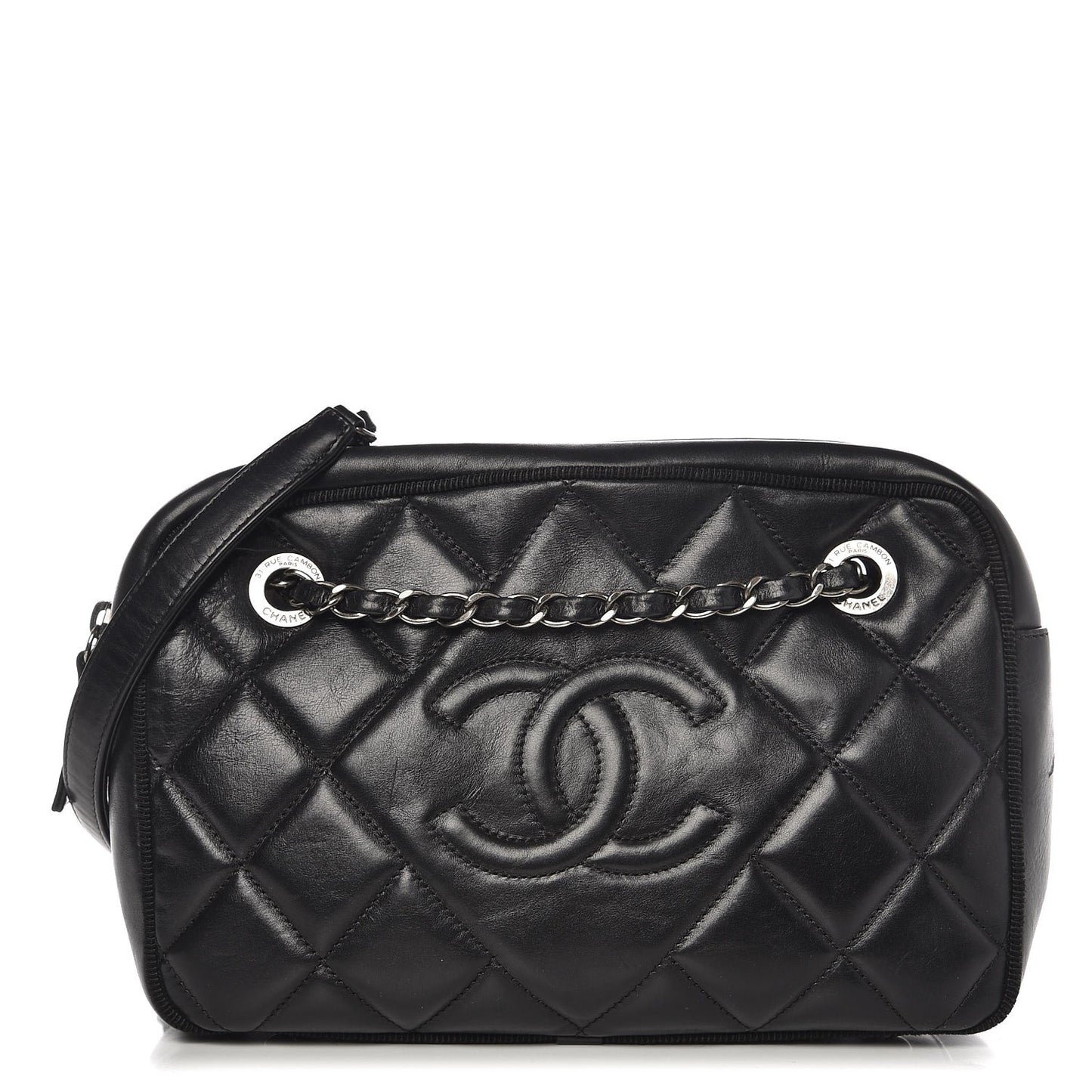 Chanel CALFSKIN QUILTED CAMERA Leather Crossbody Bag