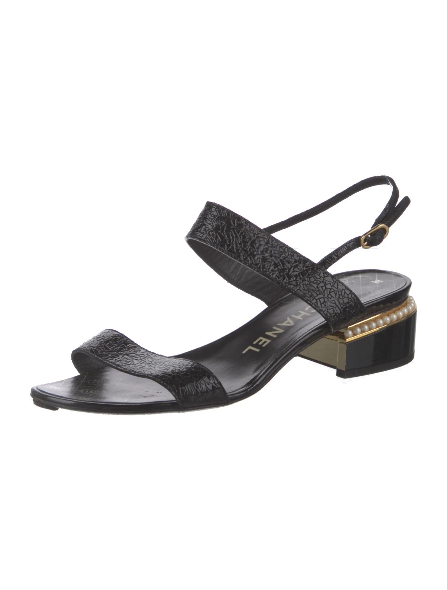 Chanel Camelia Interlocking CC Logo Slingback Sandals for Women