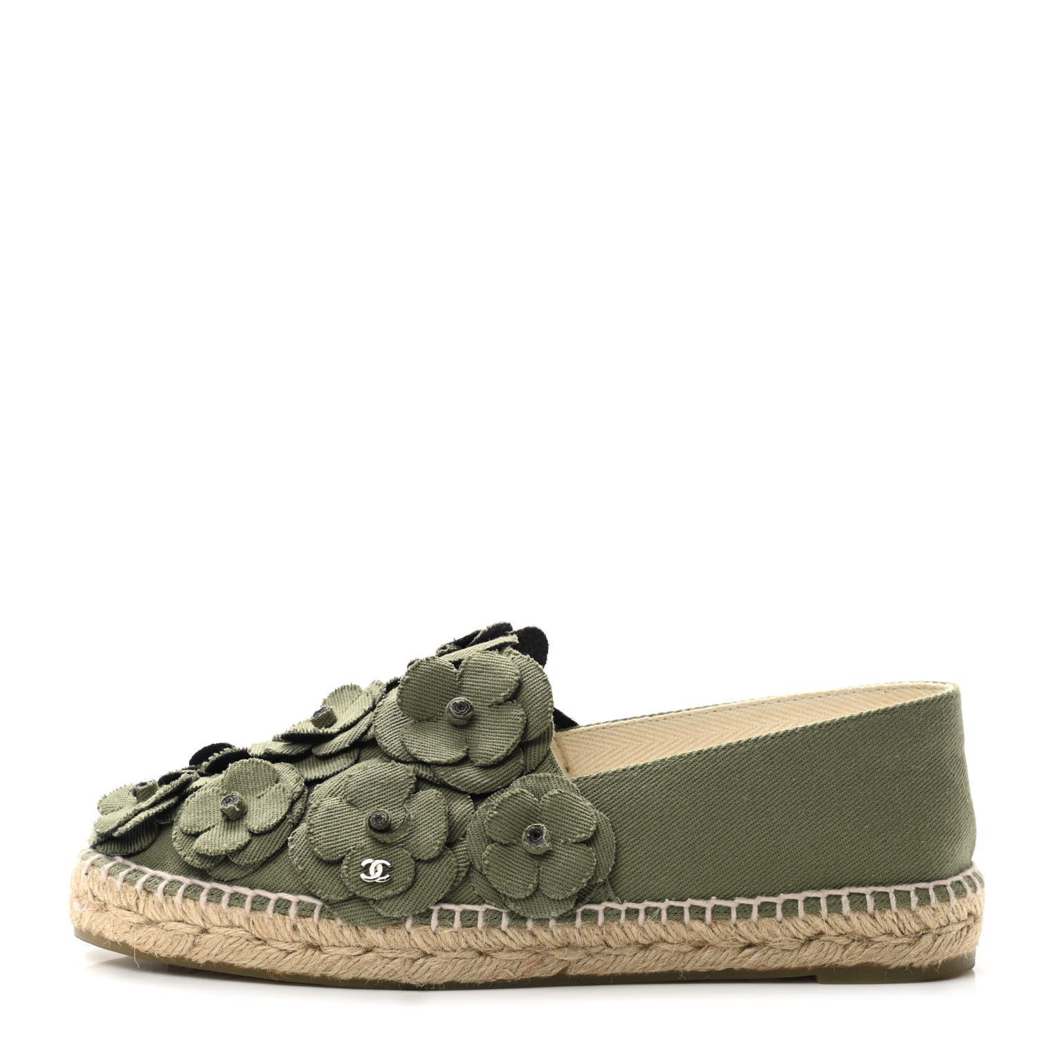 Chanelcc Camellia Canvas Espadrilles Bag