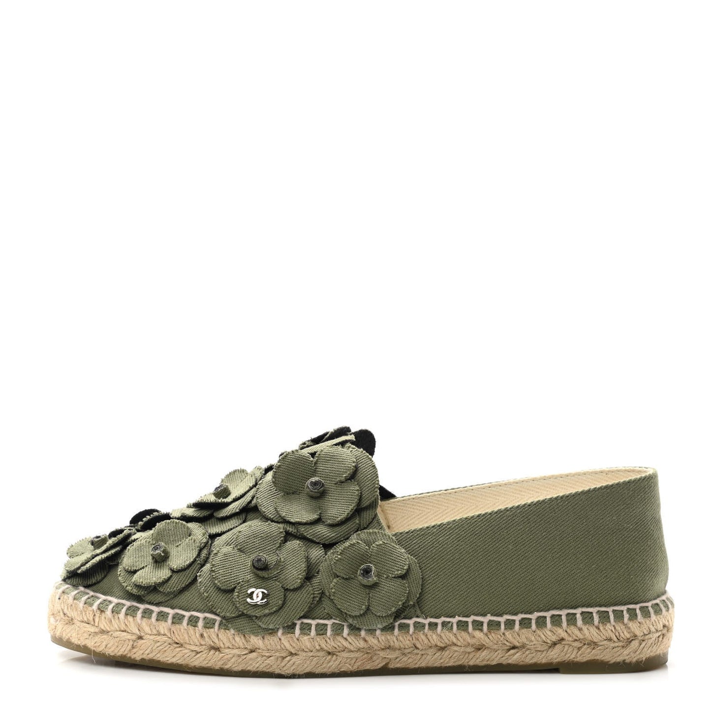 Chanelcc Camellia Canvas Espadrilles Women Shoes