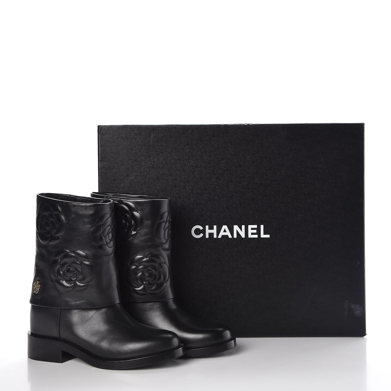 Chanel Camellia Leather Boots for Women