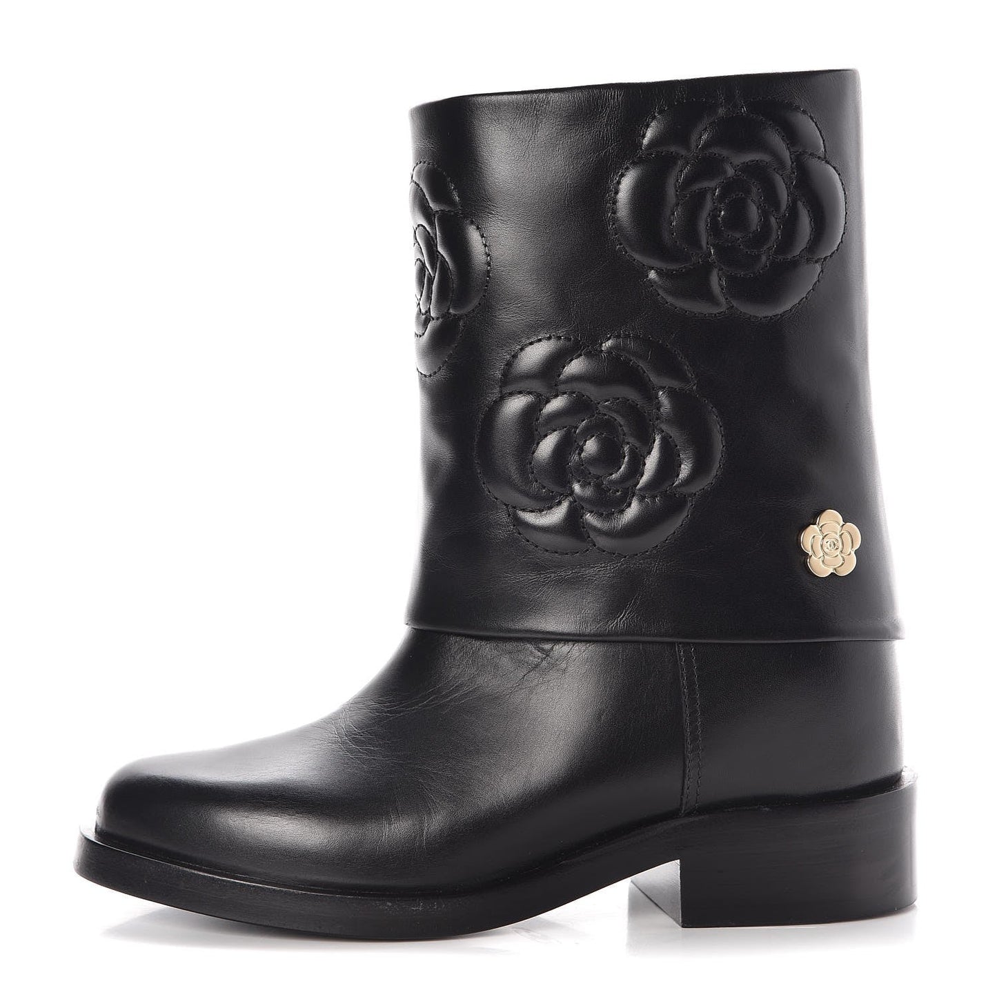 Chanel Camellia Leather Boots for Women