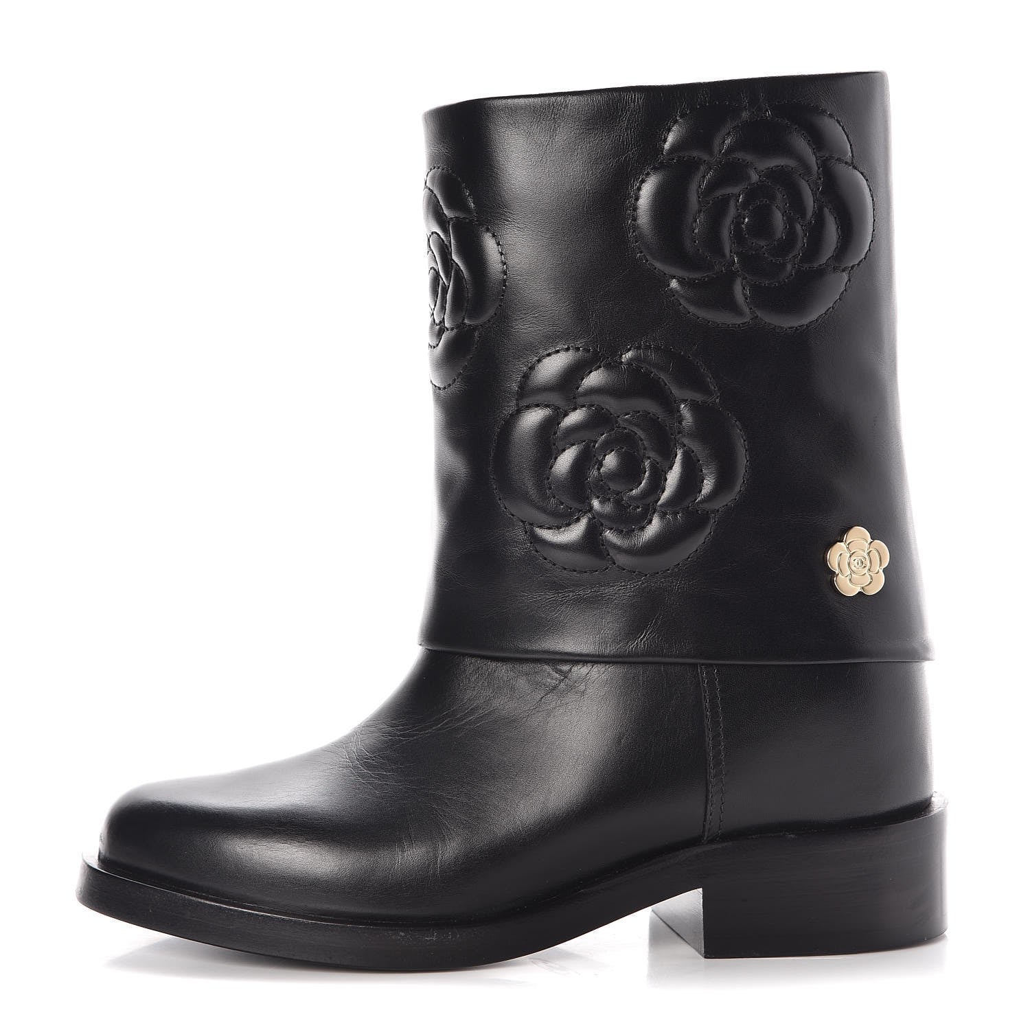 Chanel Camellia Leather Boots for Women