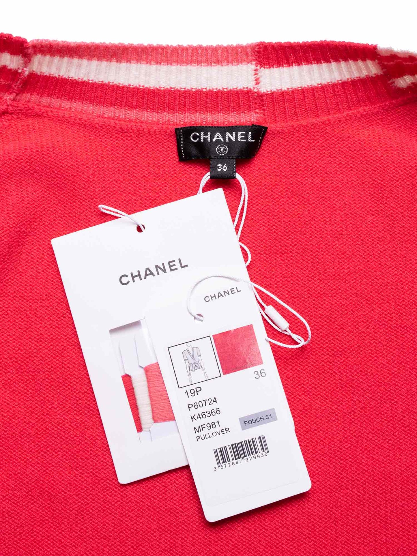 Chanel Cashmere CC Logo Wrap Sweater Pink
