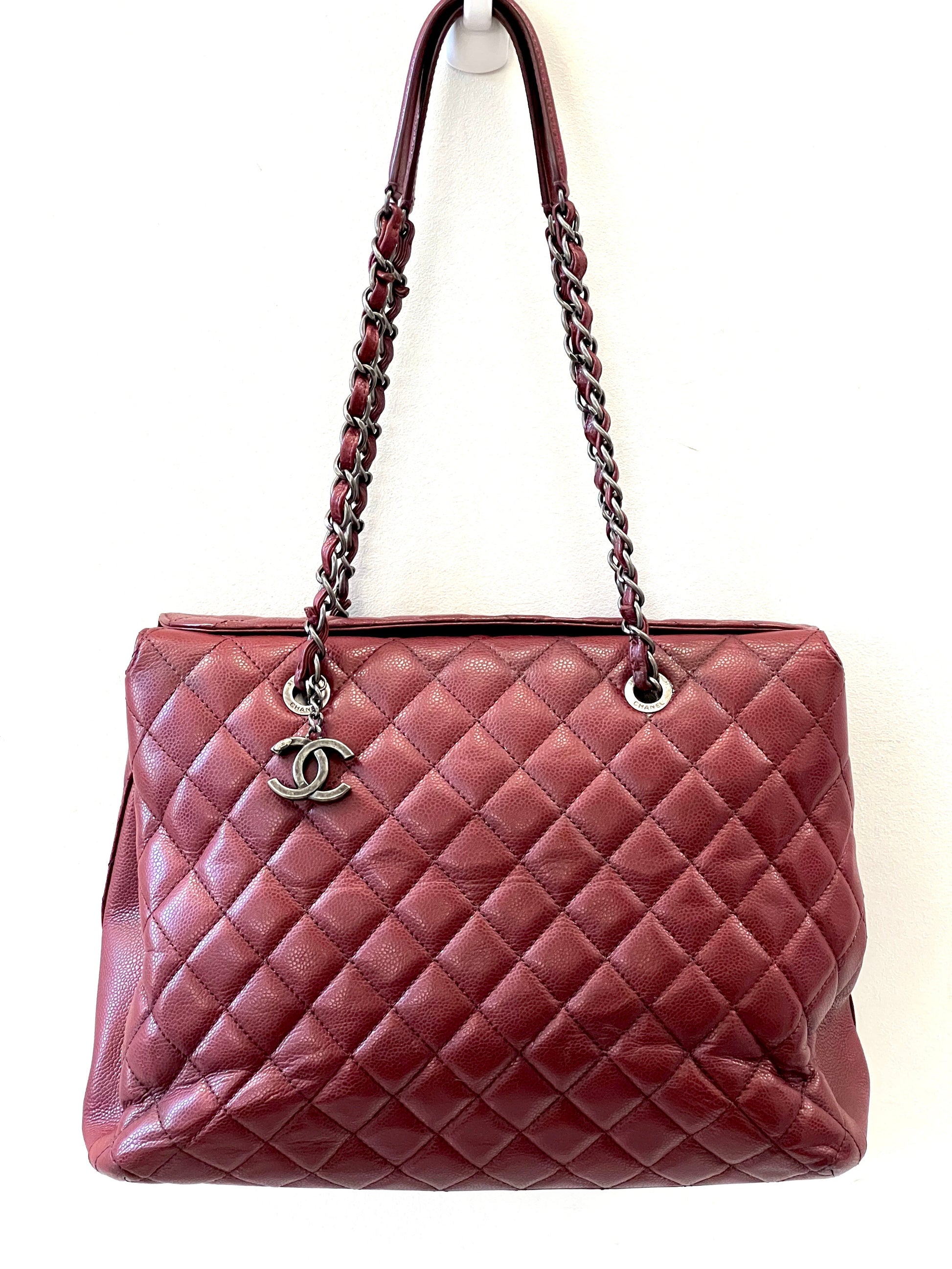 Chanel CAVIAR QUILTED CITY SHOPPER -HS Leather Tote Bag
