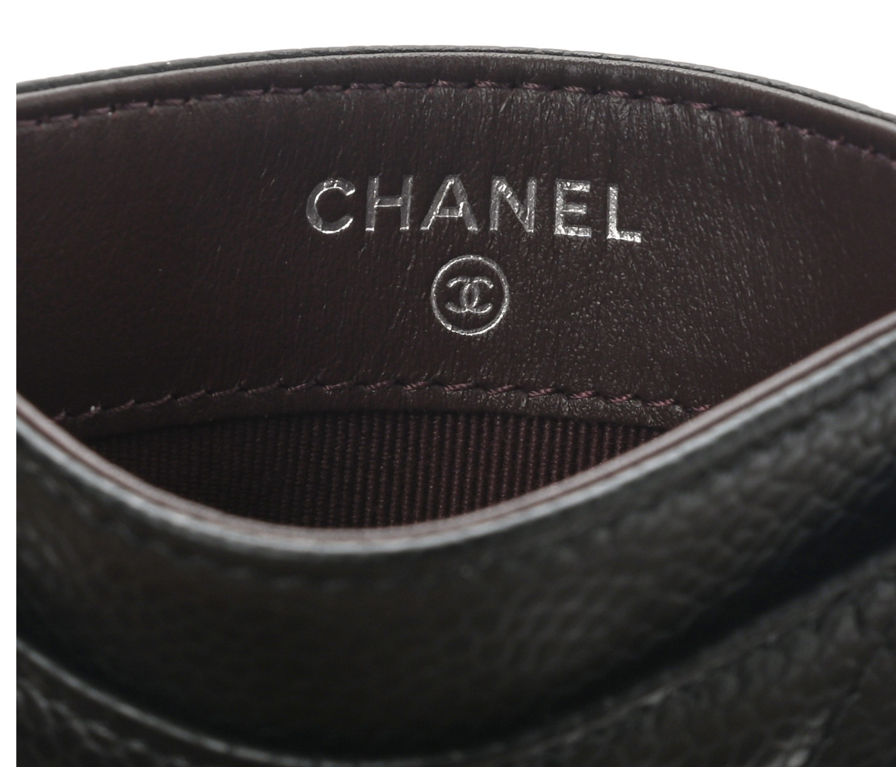Chanel CAVIAR QUILTED LAMBSKIN CARD Wallet Case