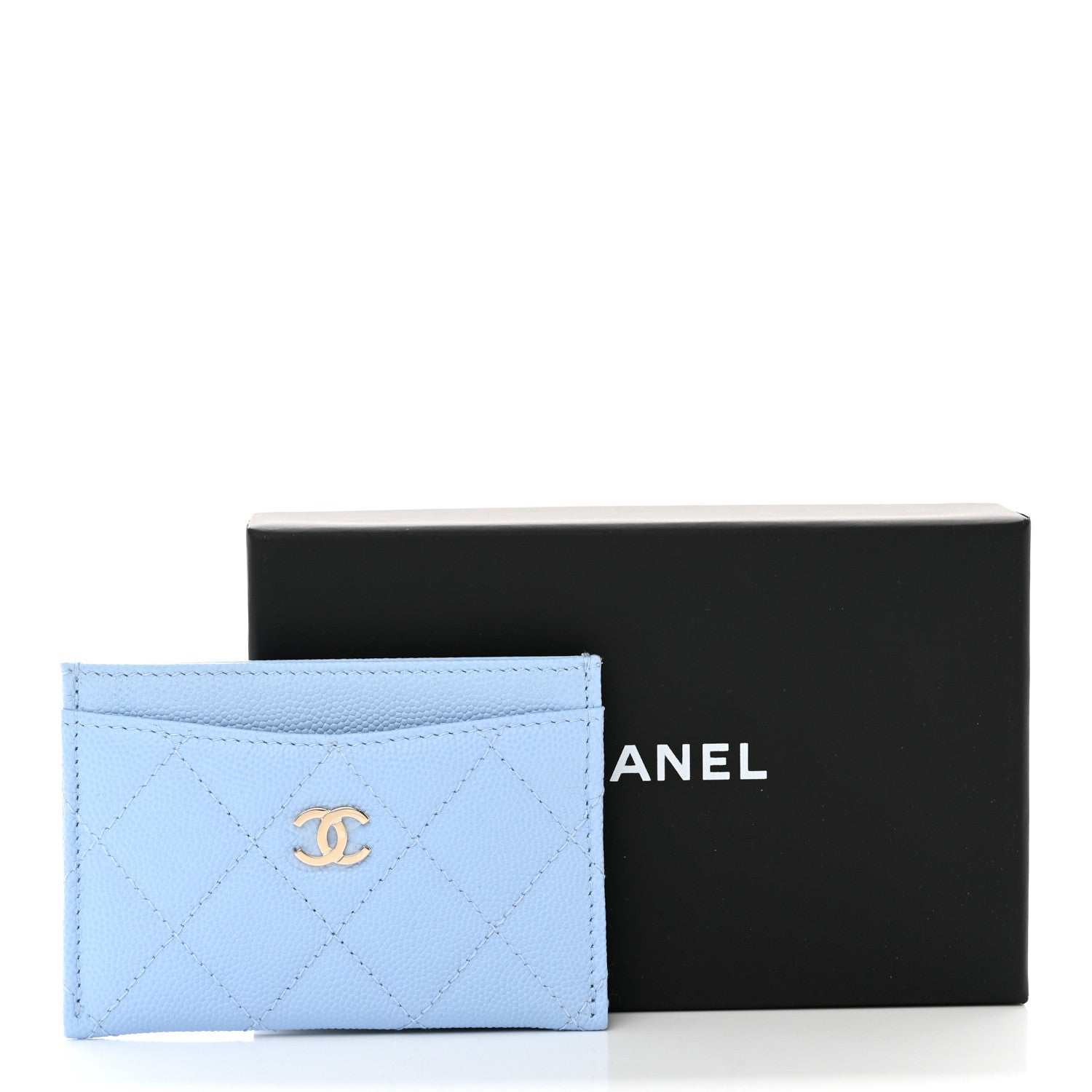 Chanel CC Caviar Quilted Card Holder Handbag