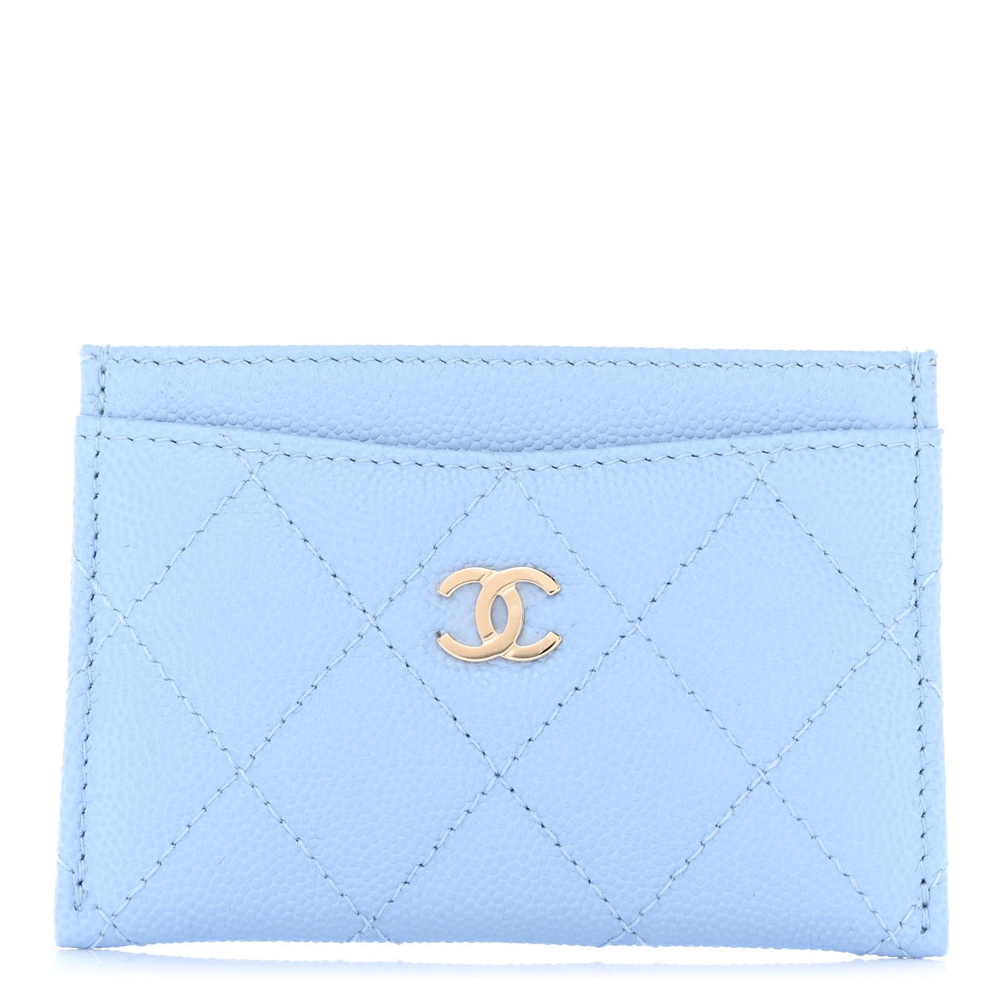 Chanel CC CAVIAR QUILTED CARD HOLDER Wallet Case