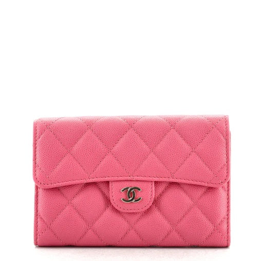 Chanel Caviar Quilted Flap Card Holder Wallet