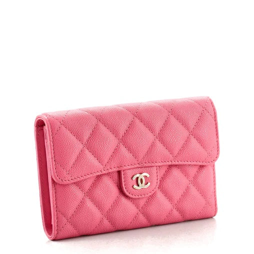 Chanel Caviar Quilted Flap Card Holder Wallet