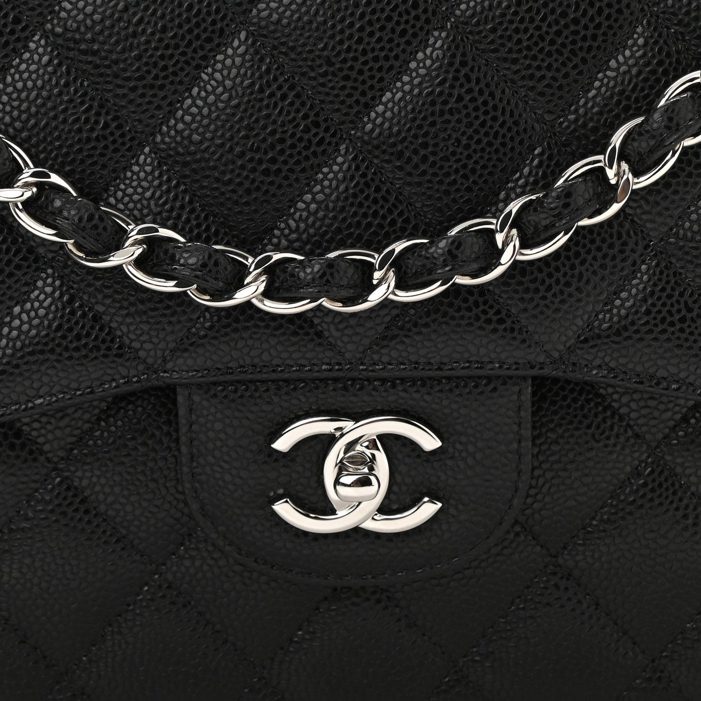 Chanel CAVIAR QUILTED JUMBO DOUBLE FLAP-HS Handbag