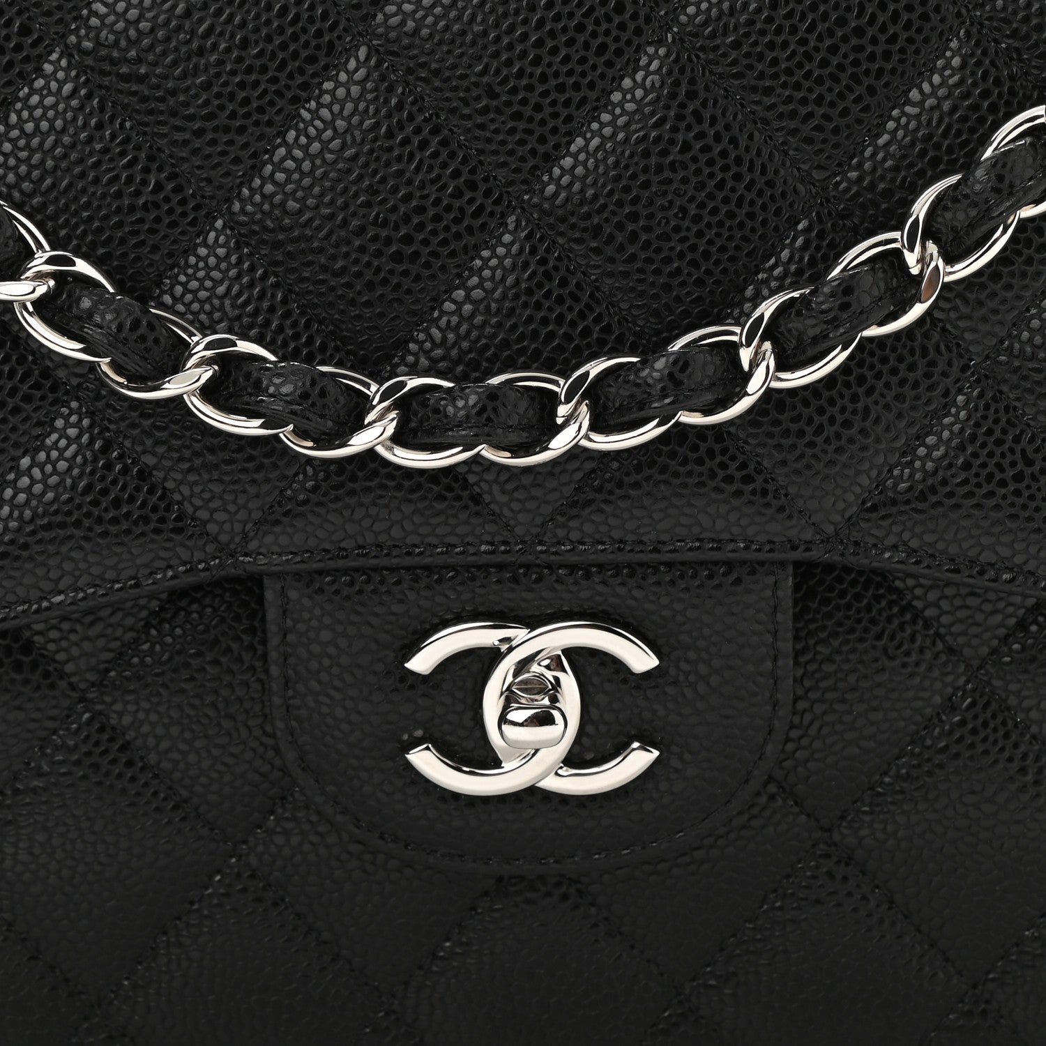 Chanel CAVIAR QUILTED JUMBO DOUBLE FLAP-HS Handbag