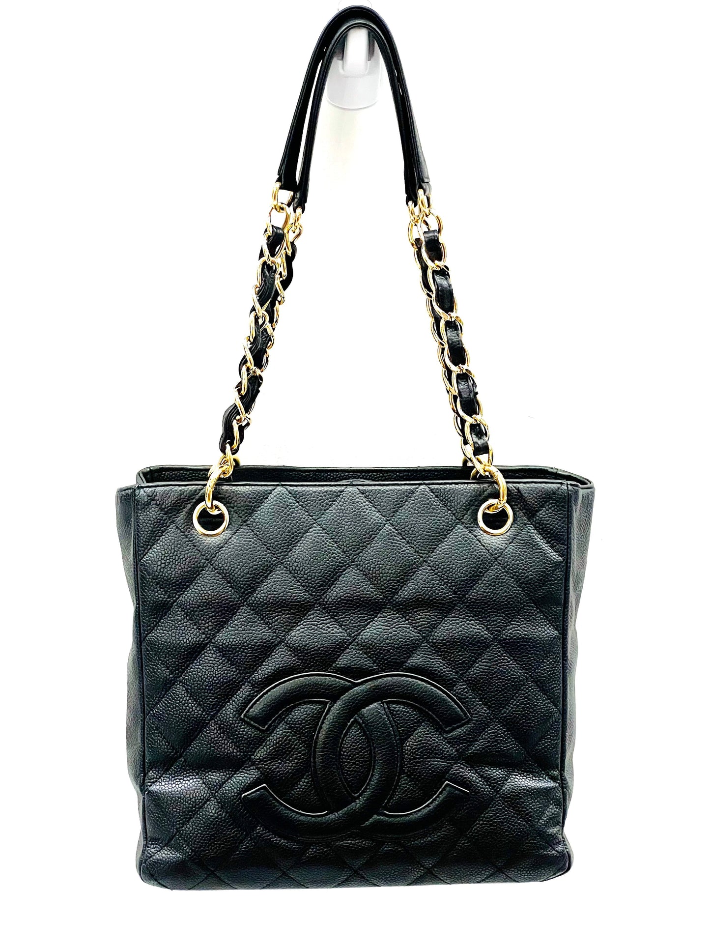 Chanel CAVIAR QUILTED PETIT SHOPPING PST Tote Bag