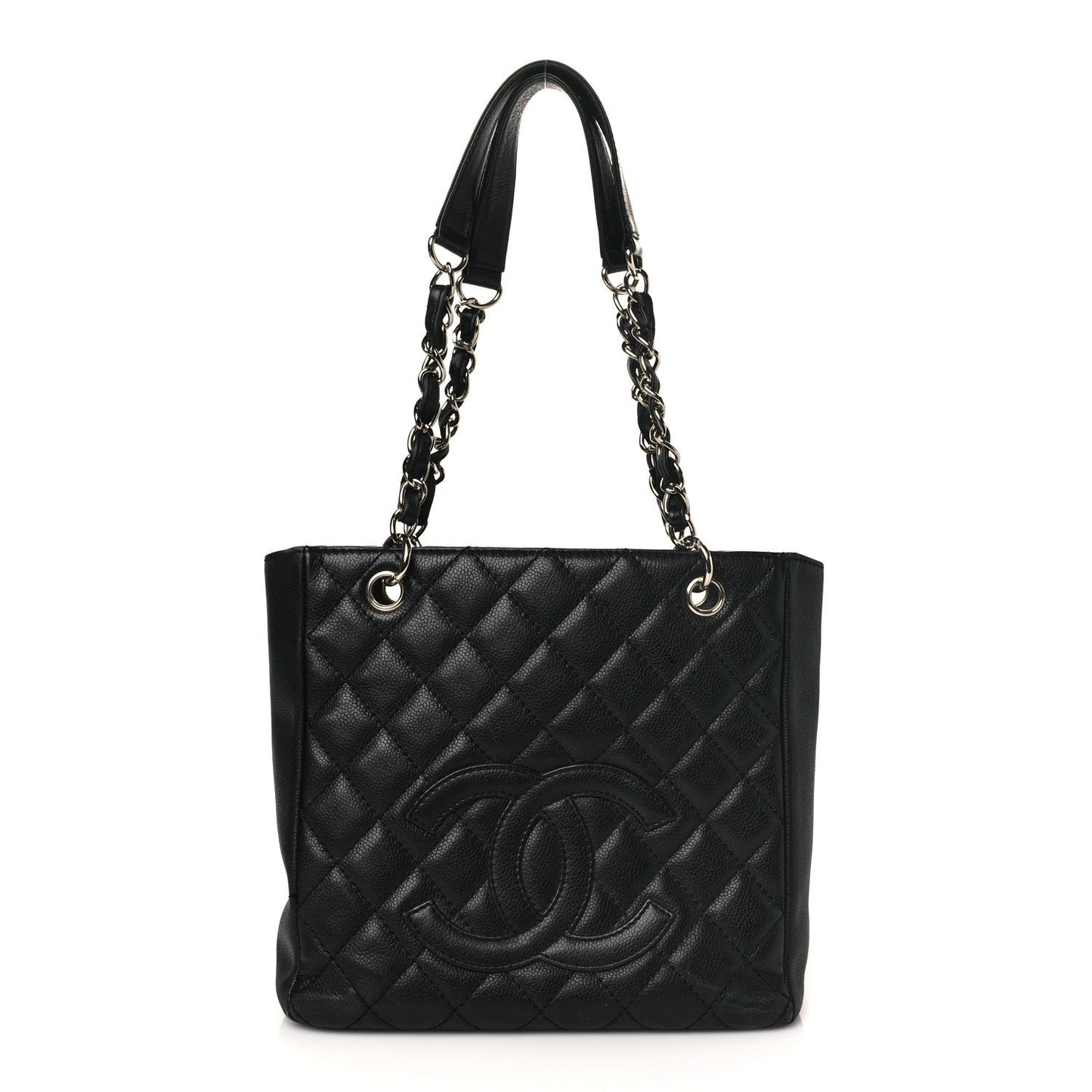 Chanel CAVIAR QUILTED PETIT SHOPPING PST Tote Bag