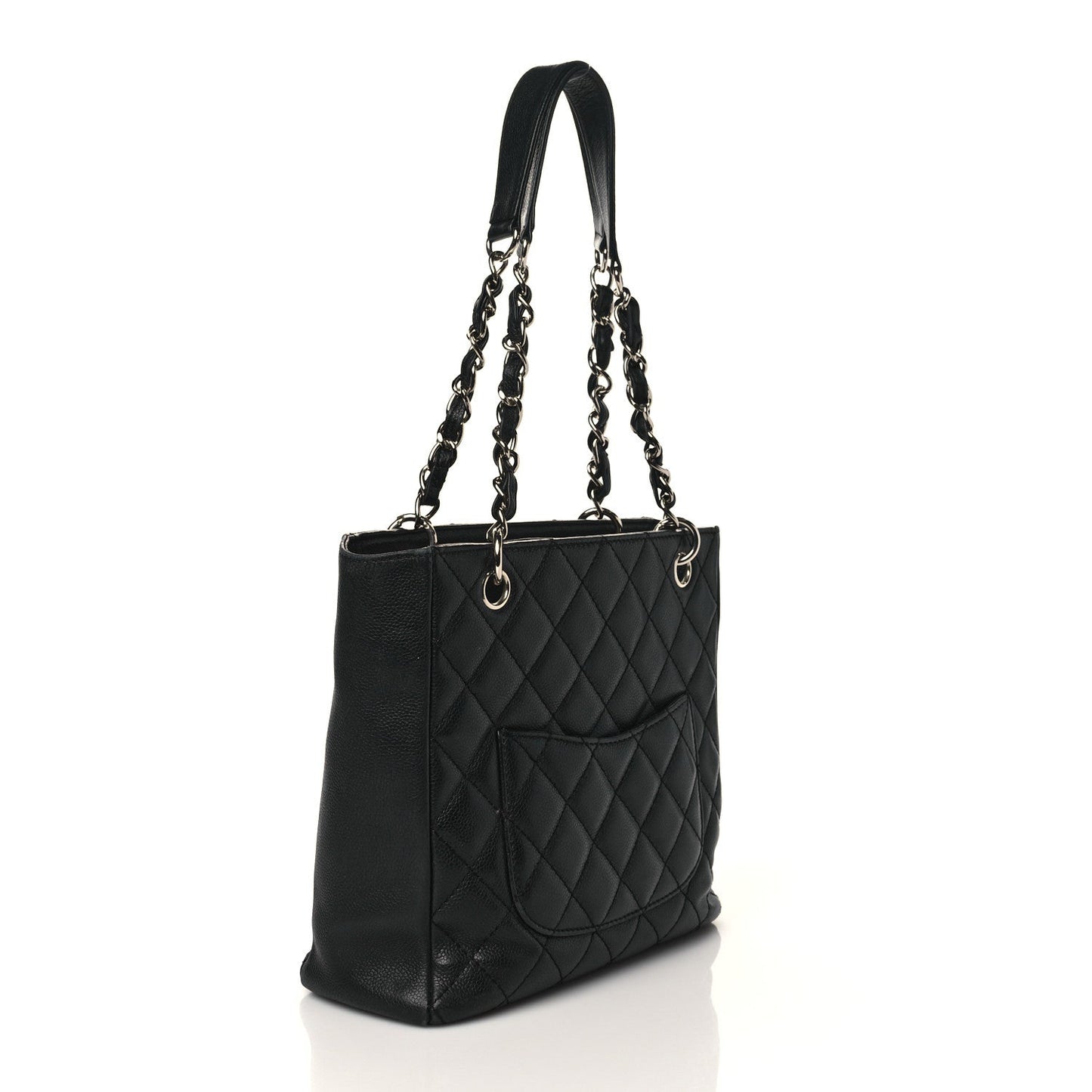 Chanel CAVIAR QUILTED PETIT SHOPPING PST Tote Bag