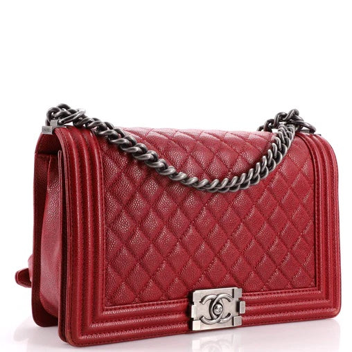 Chanel CAVIAR QUILTED NEW BOY FLAP Shoulder Bag