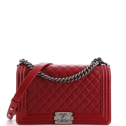 Chanel CAVIAR QUILTED NEW BOY FLAP Shoulder Bag