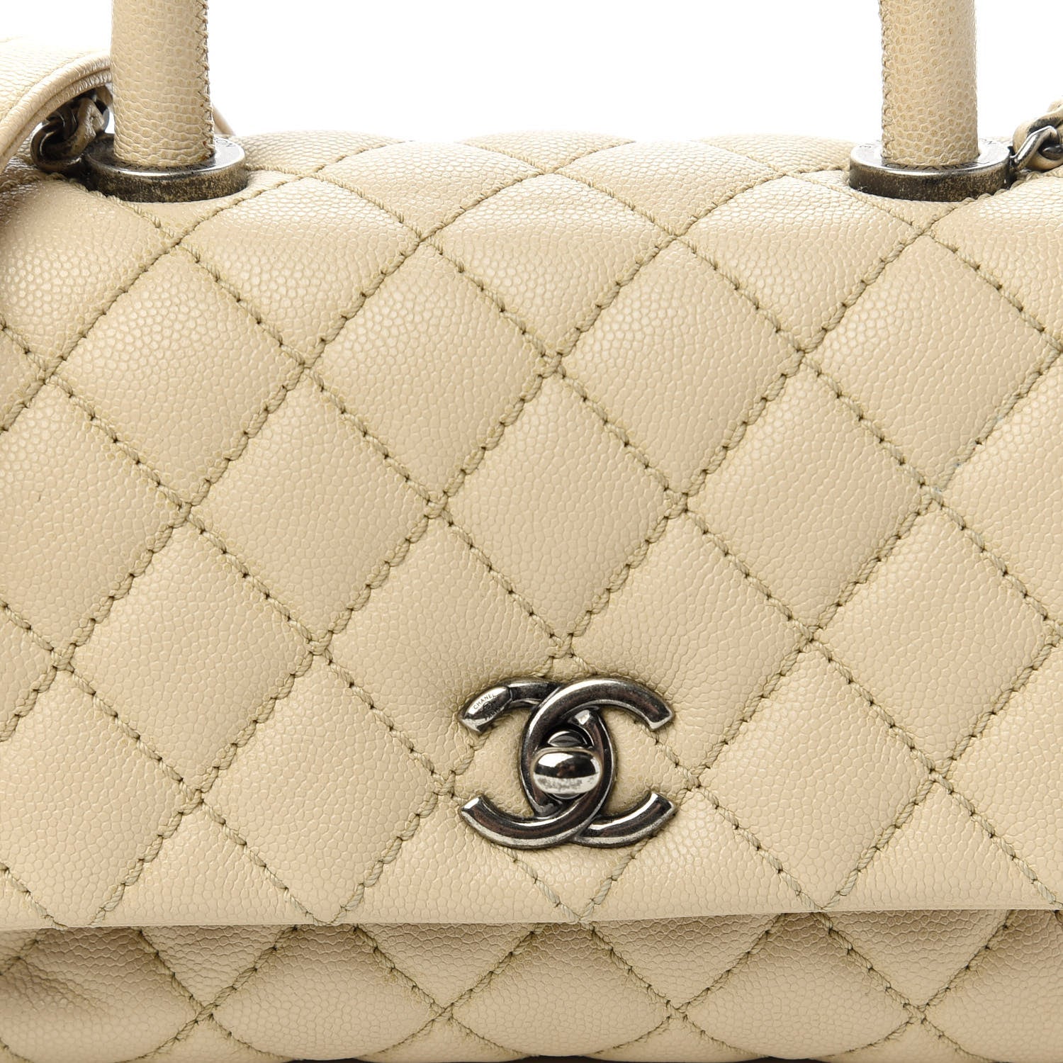 Chanel CAVIAR QUILTED COCO HANDLE FLAP Shoulder Bag