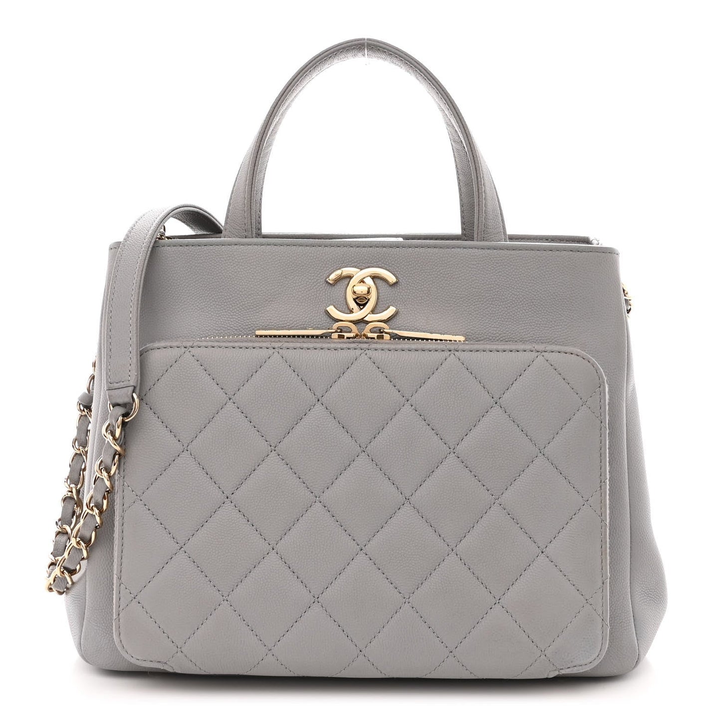 Chanel CAVIAR QUILTED BUSINESS AFFINITY SHOPPING Small Tote Bag