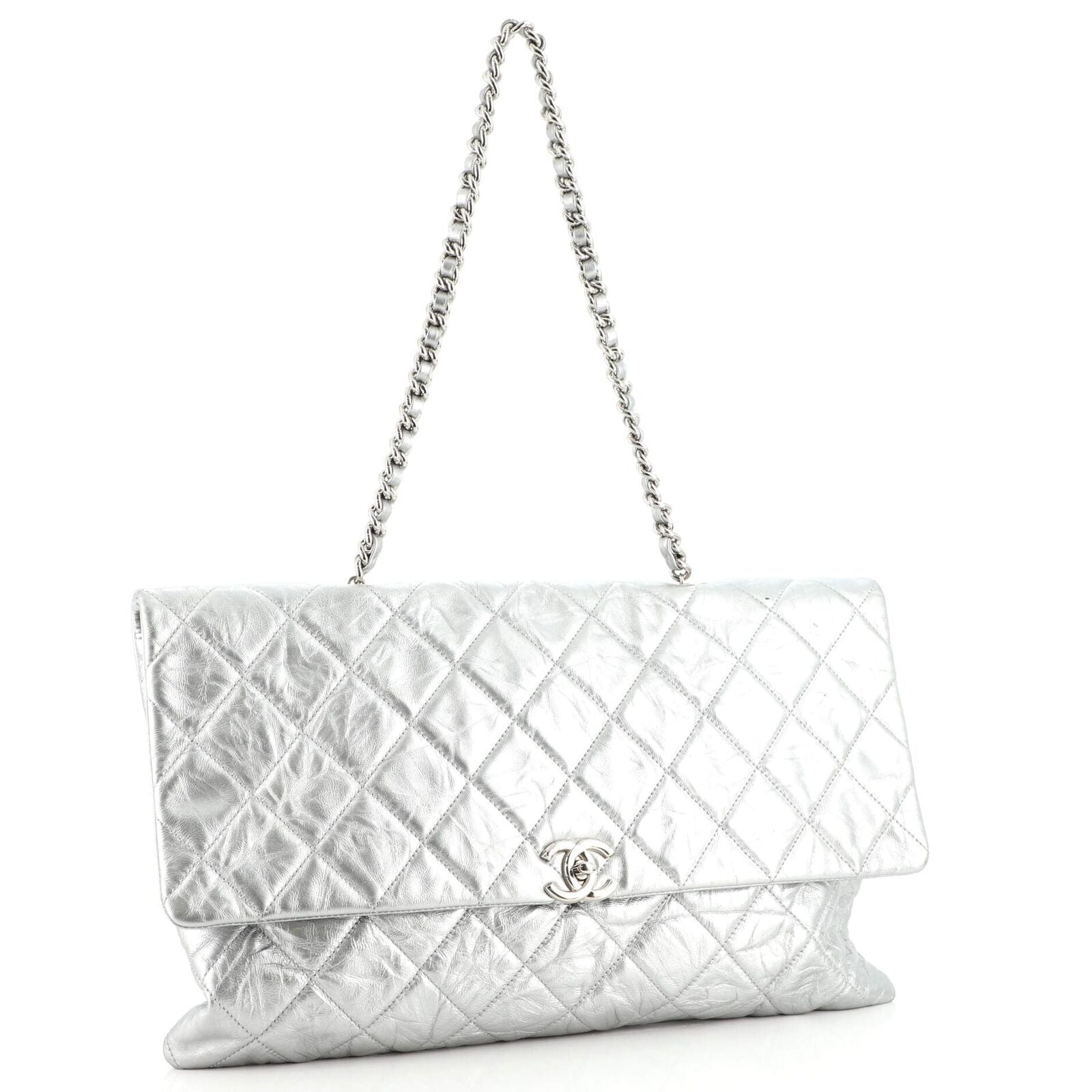 Chanel CRUMPLED QUILTED CALFSKIN Handbag