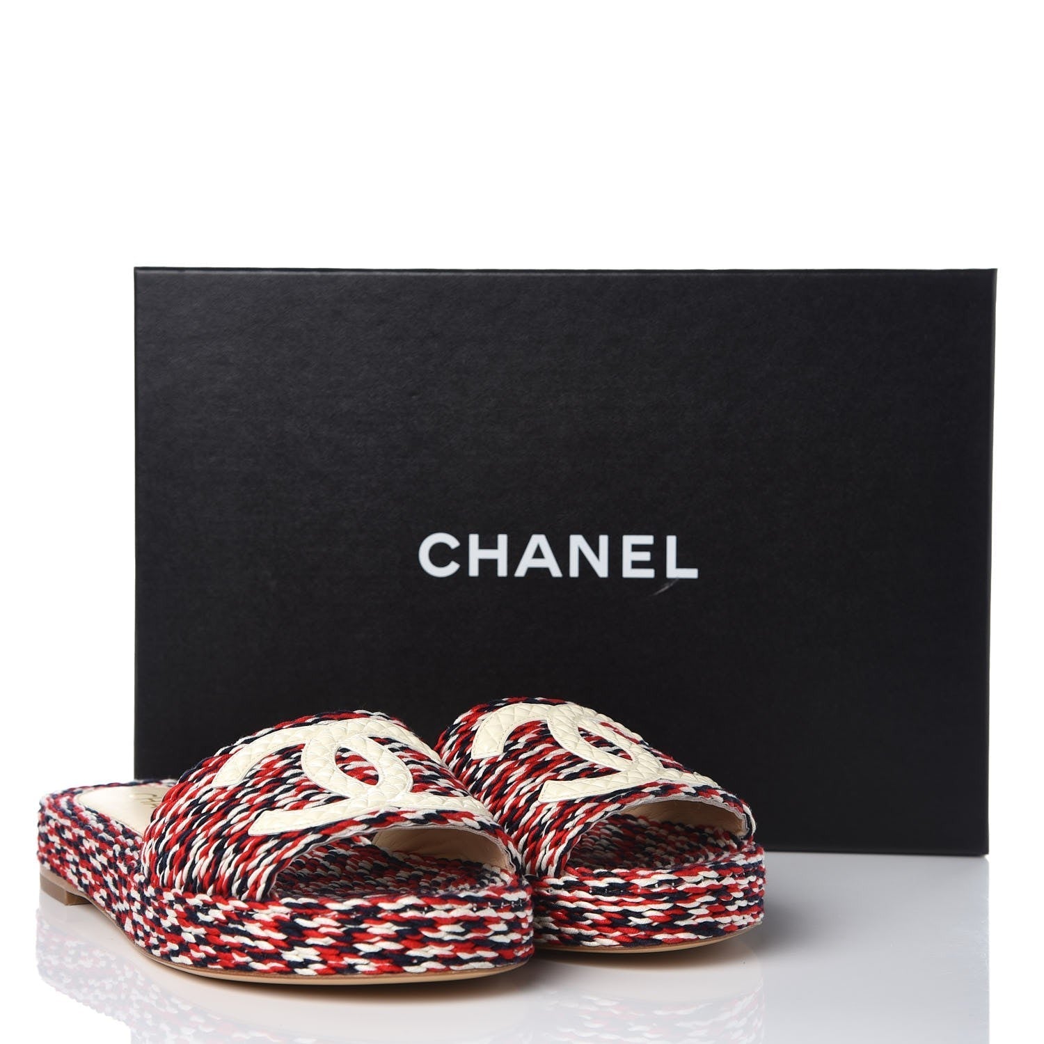 Chanel CC Cord Espadrille Mules for Women