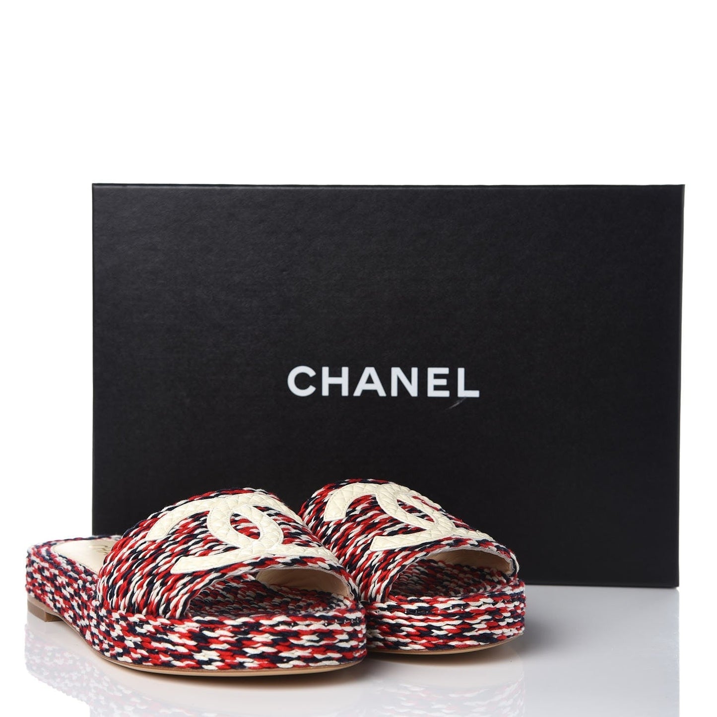 Chanel Cc Cord Espadrille Mules Bag