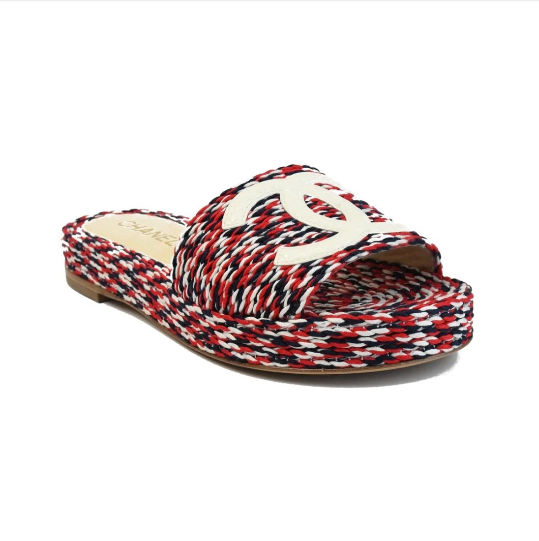 Chanel CC Cord Espadrille Mules for Women