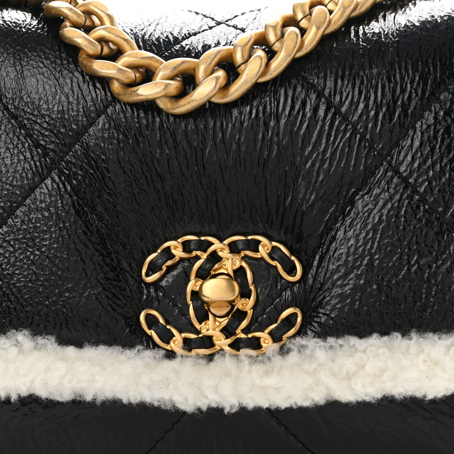 Chanel Shearling Medium 19 Flap Bag