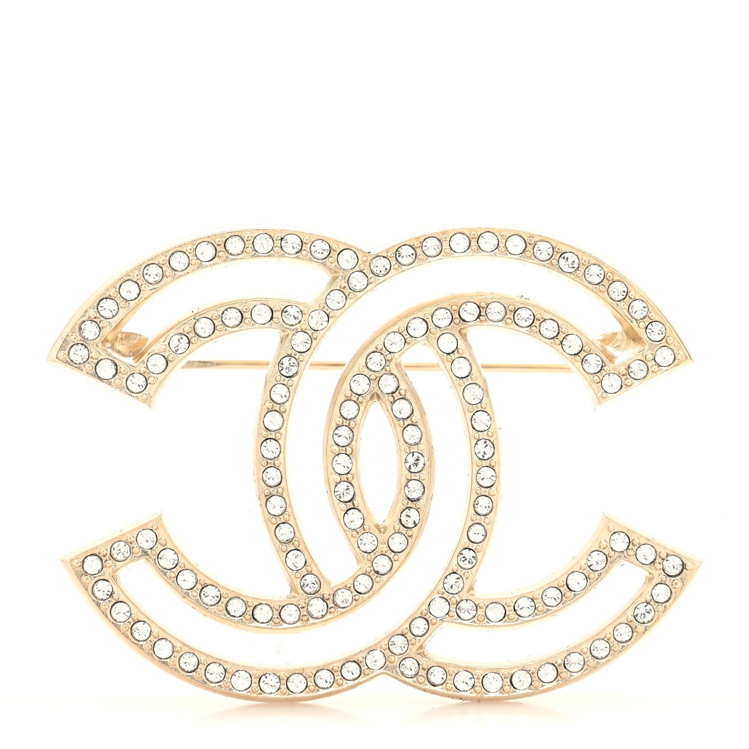 Chanel CRYSTAL CC LIGHT BROOCH Gold Handbag