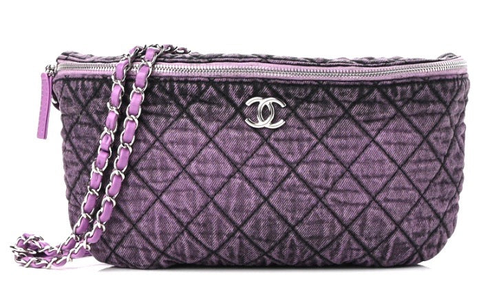 Chanel DENIM QUILTED WAIST Handbag