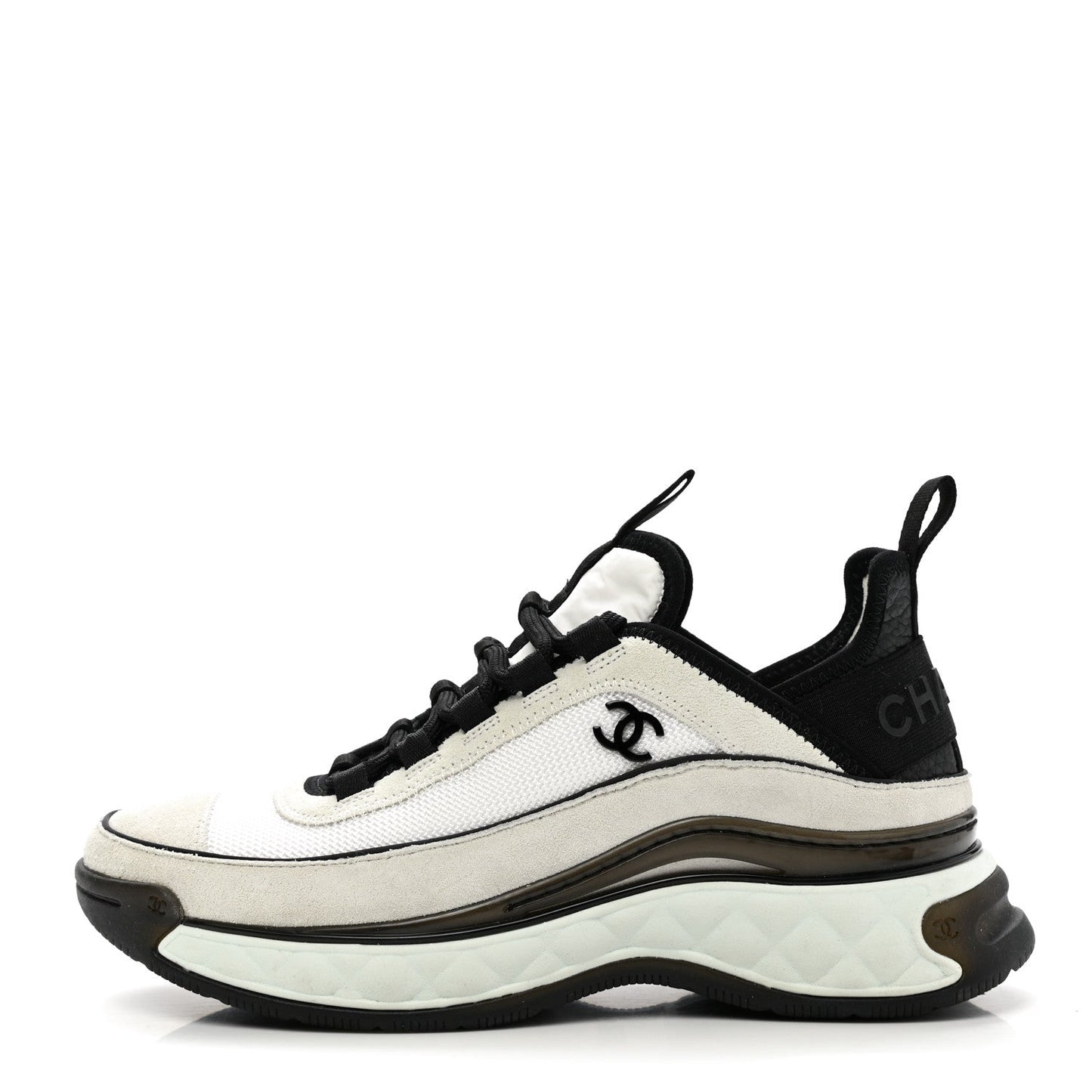 Chanel Fabric Suede Calfskin CC Sneakers for Women