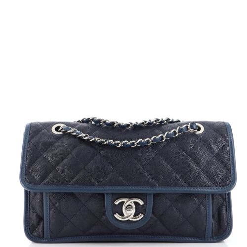 Chanel FRENCH RIVIERA QUILTED CAVIAR FLAP Shoulder Bag