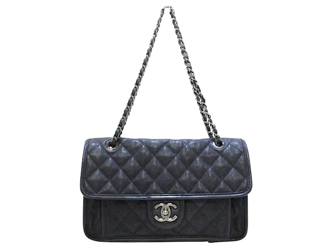 Chanel FRENCH RIVIERA QUILTED CAVIAR FLAP Shoulder Bag