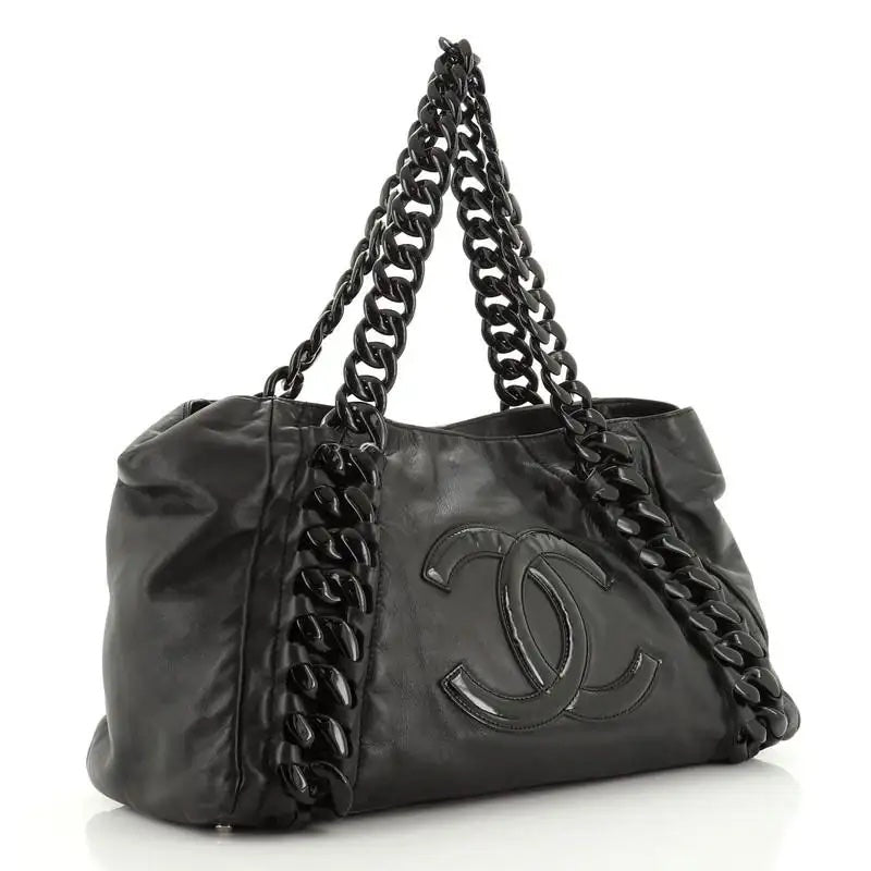 Chanel GLAZED CALFSKIN EAST WEST MODERN Leather Tote Bag