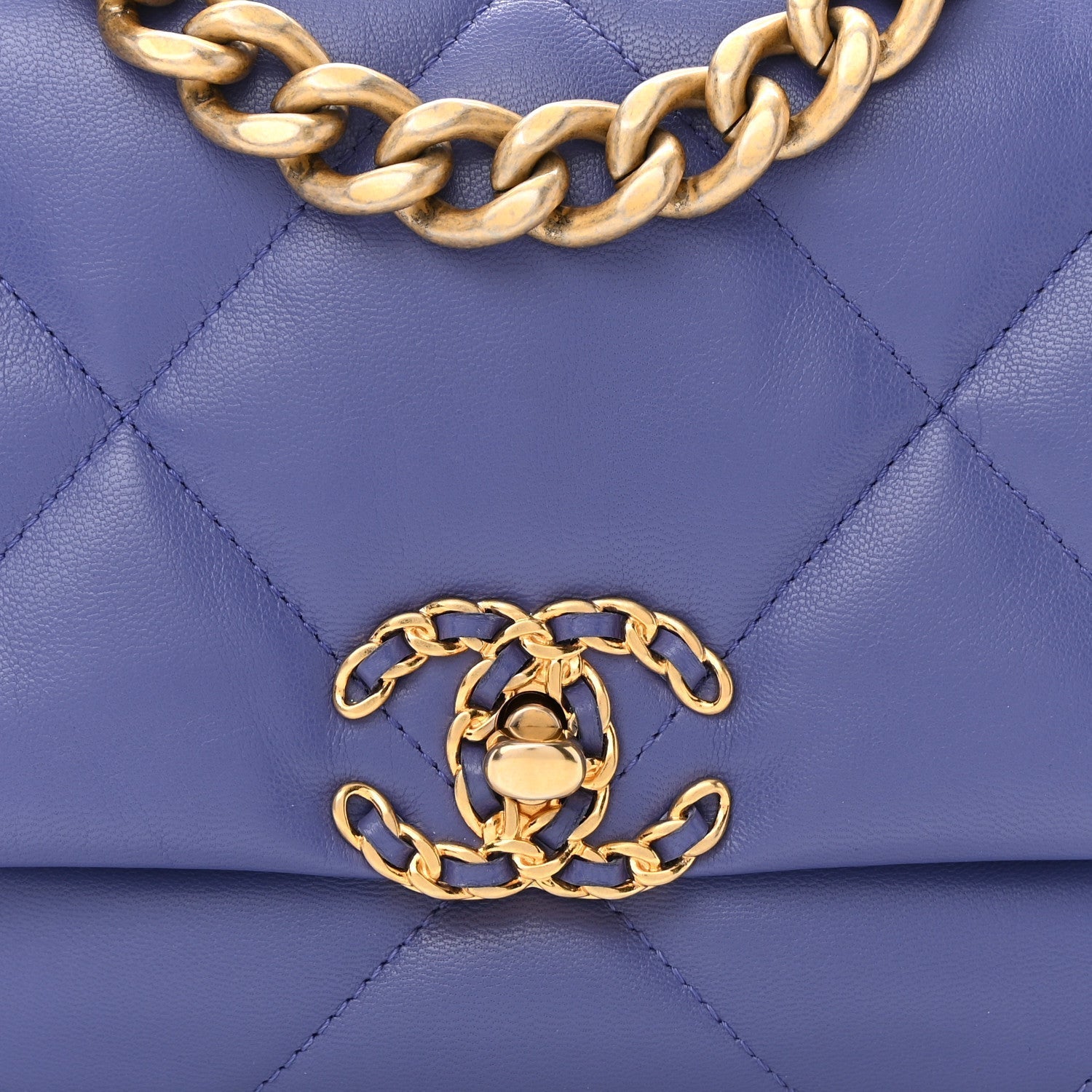 Chanel Goatskin Quilted Large Chanel 19 Flap Women Bag