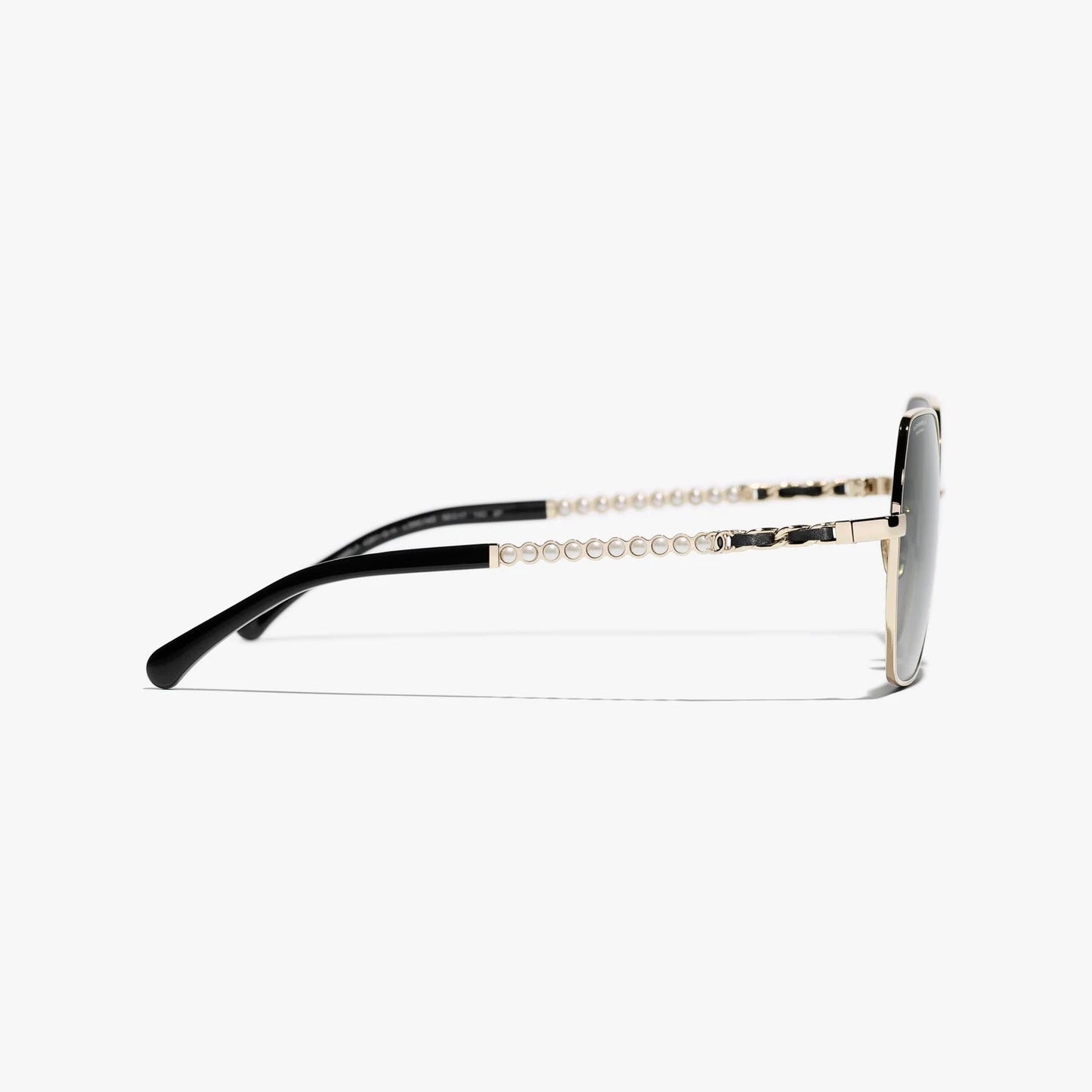 Chanel Gold & Black Square Sunglasses Bag