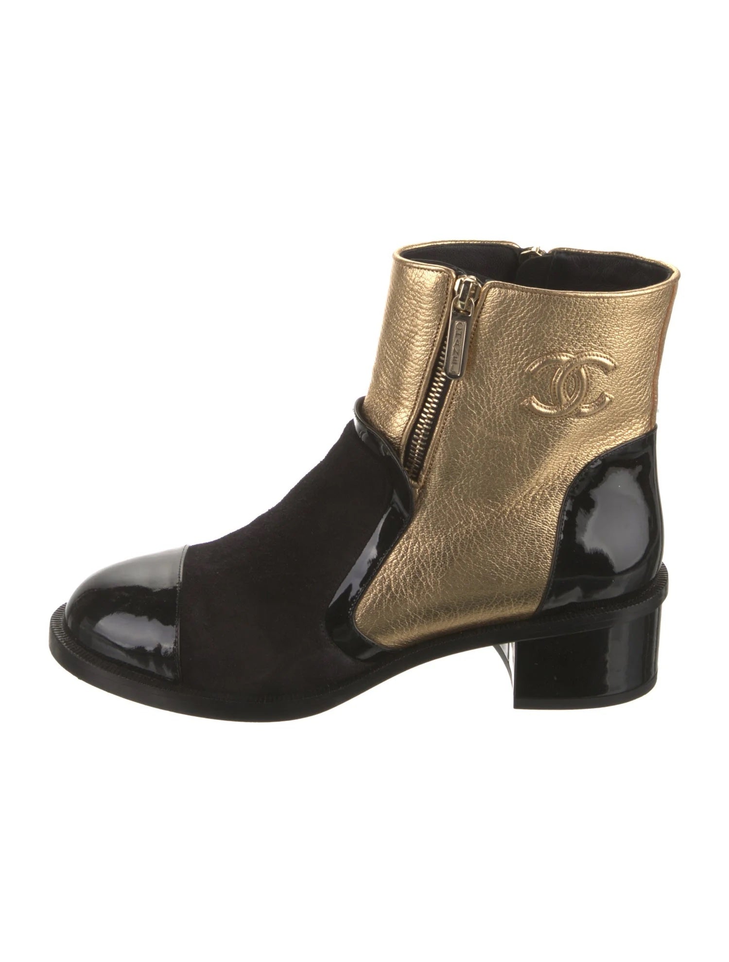 Chanel Interlocking CC Logo Ankle Boots for Women