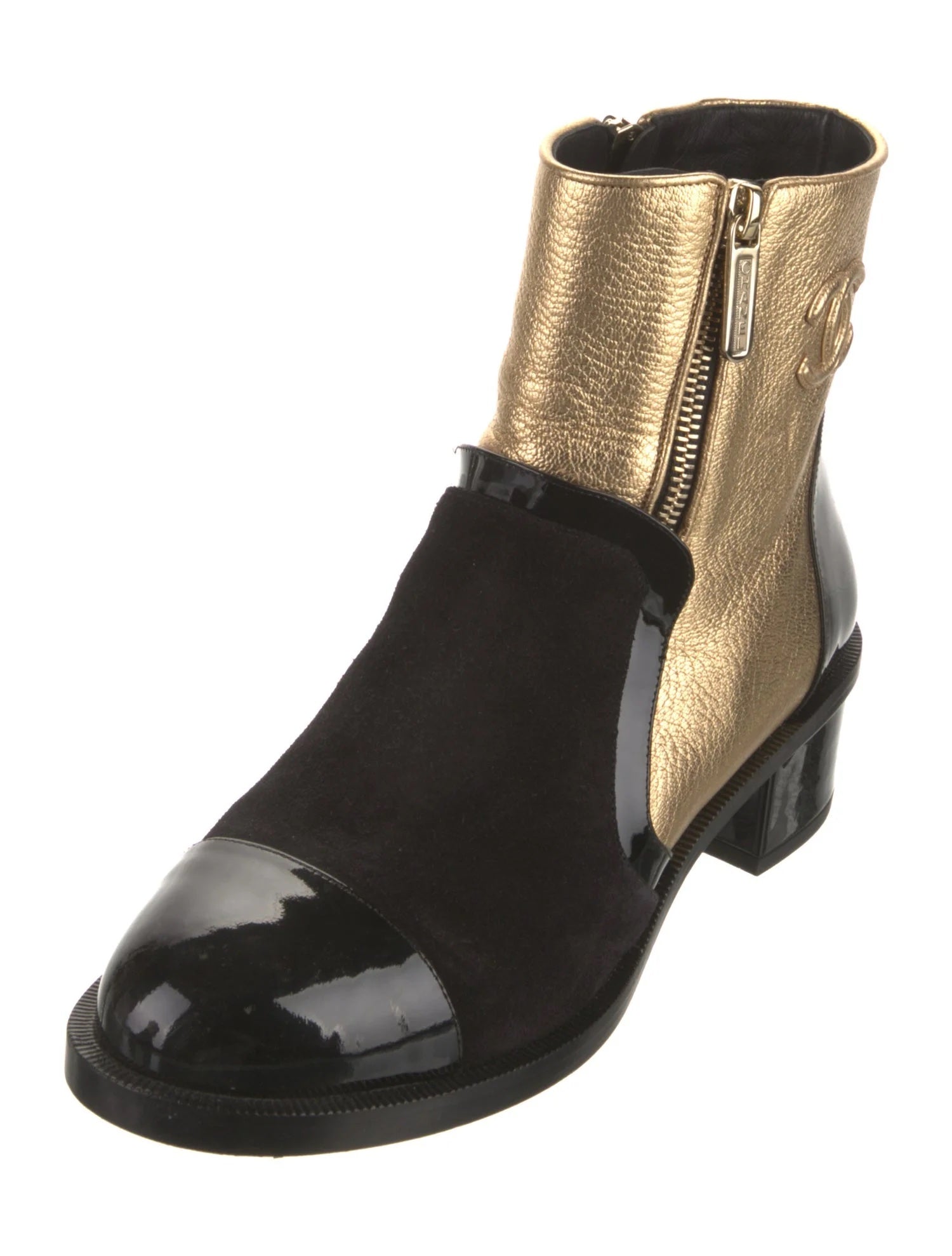 Chanel Interlocking CC Logo Ankle Boots for Women