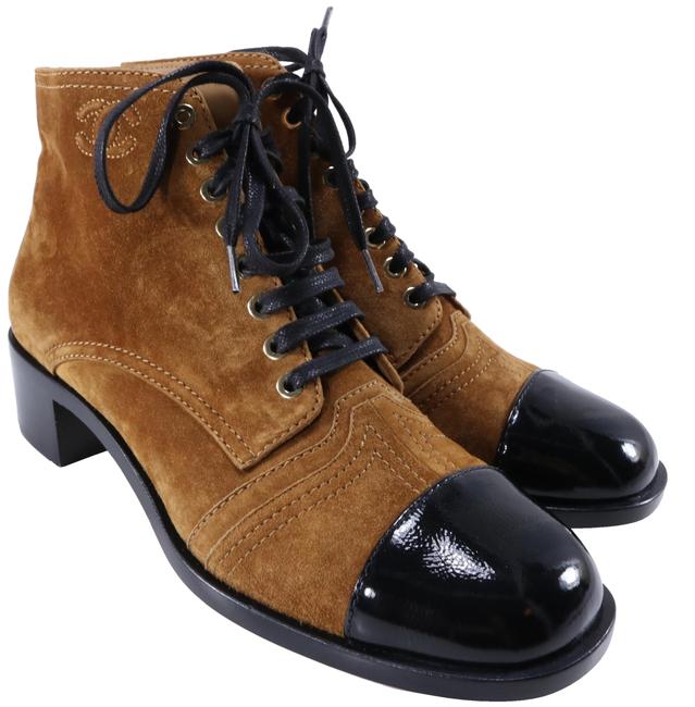 Chanel Interlocking CC Logo Lace Up Boots for Women