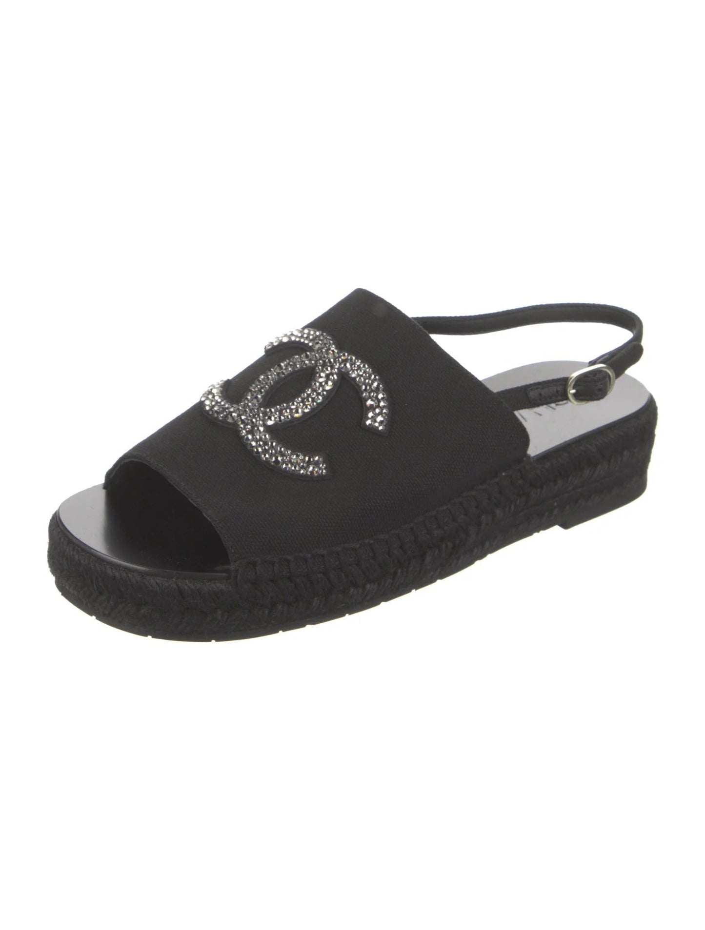 Chanel Interlocking CC Logo Slingback Sandals for Women