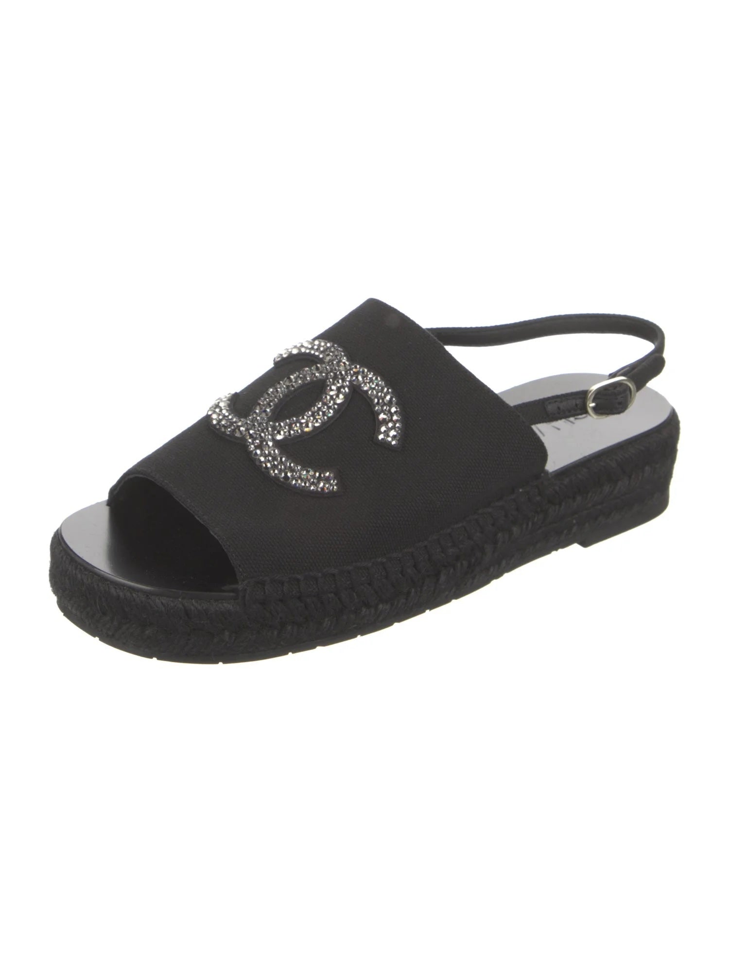 Chanel Interlocking CC Logo Slingback Sandals for Women