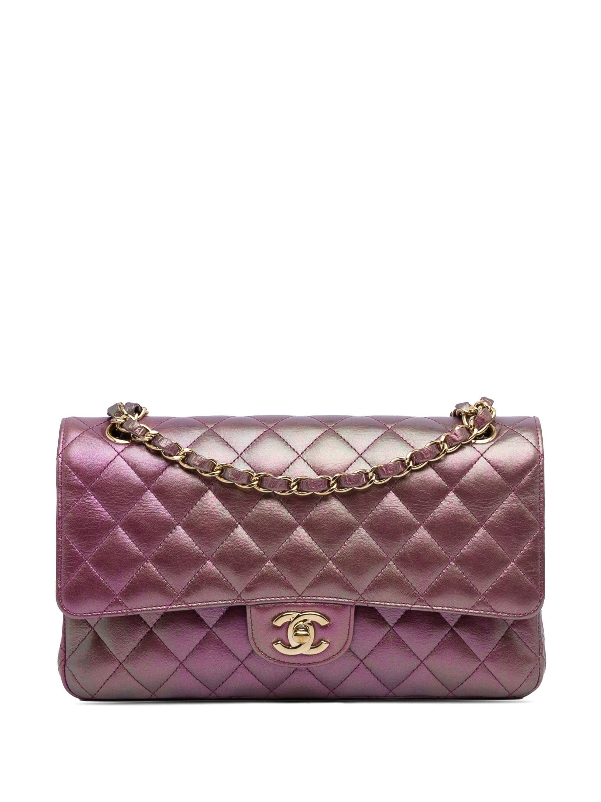 Chanel QUILTED LAMBSKIN DOUBLE FLAP Shoulder Bag