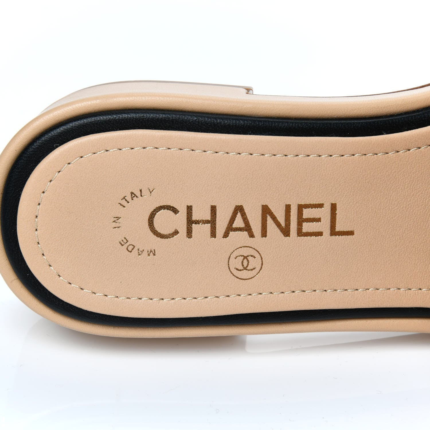 Chanel Lambskin Embroidered Logo Mules for Women